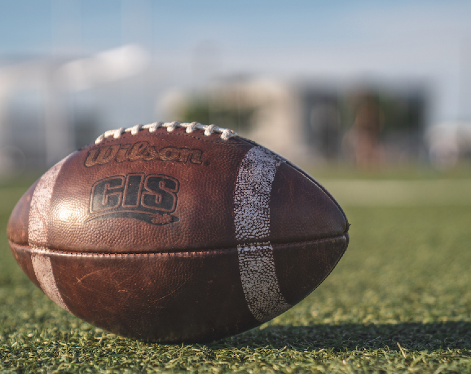 Football on field